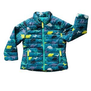 Cat & Jack Dinosaur Print Puffer Jacket Size 18 months